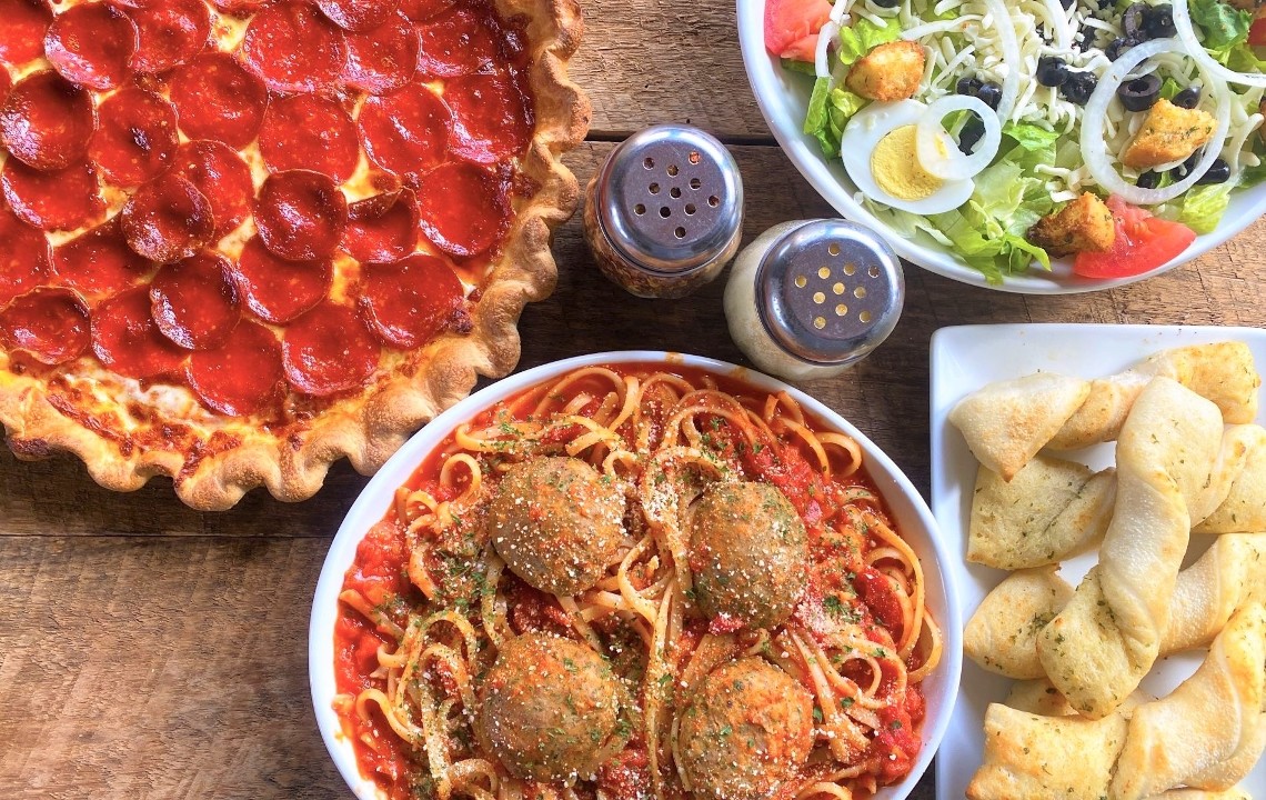 Pizza, Pasta + Meatballs Family Meal
