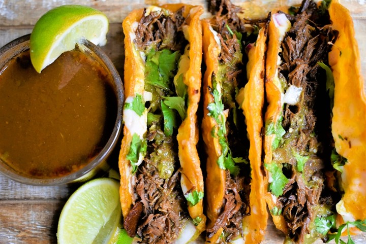 3 Beef Birria Tacos