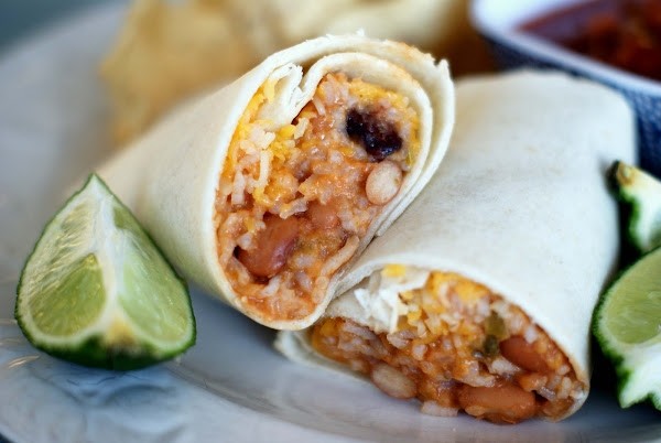 Beans, Rice and Cheese Burrito