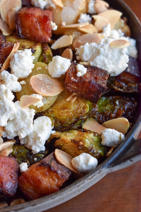 Crispy Brussel Sprouts & Grapes