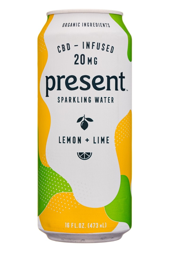 Present Lemon Lime CBD Soda 16oz