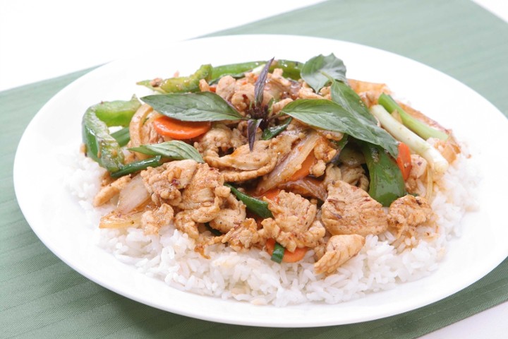 Pad Krow Jeffrey Rd - Pad Kra Prow (with rice)