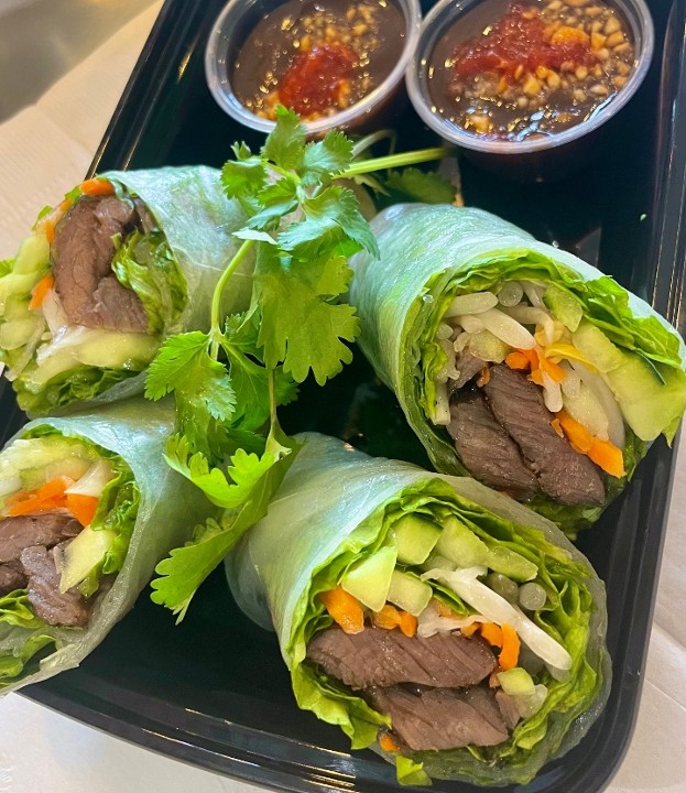 Grilled Beef Spring Rolls (12)