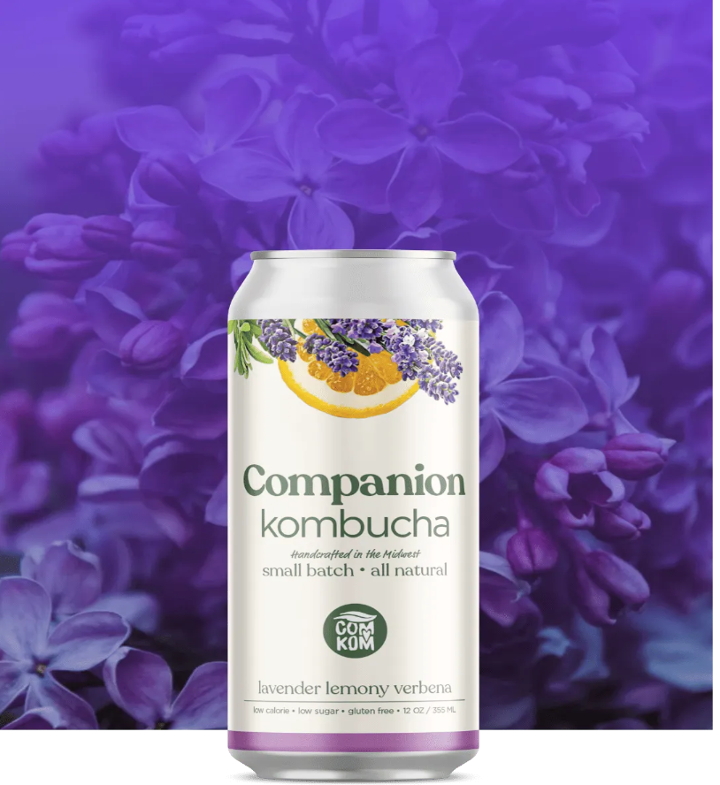 Companion Lavender Lemony Verbena Kombucha