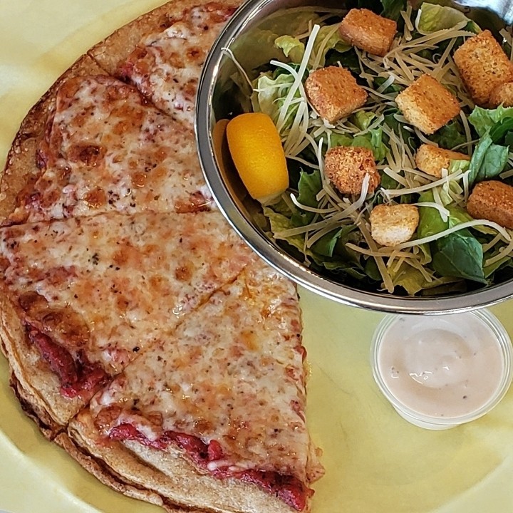 cheese pizza + salad combo