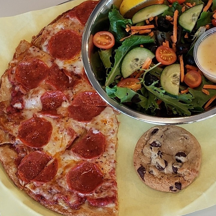 pepperoni pizza + salad combo