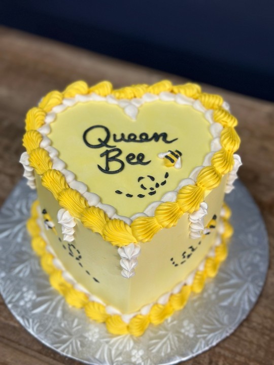 Mother's Day Queen Bee Heart Cake