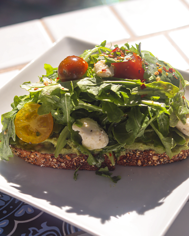 Arugula Caprese Avocado Toast