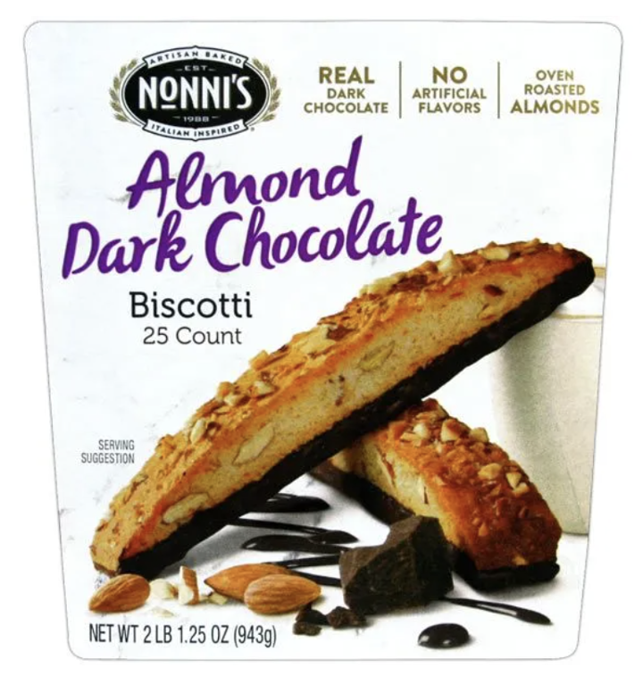 Almond Dark Chocolate Nonni’s Biscotti