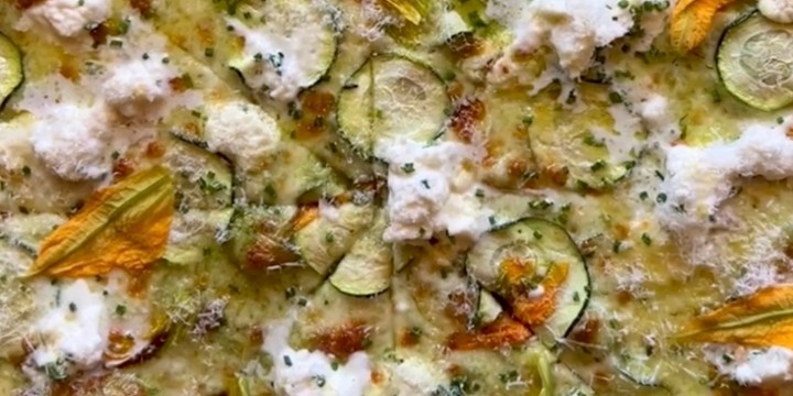 square local zucchini pie.