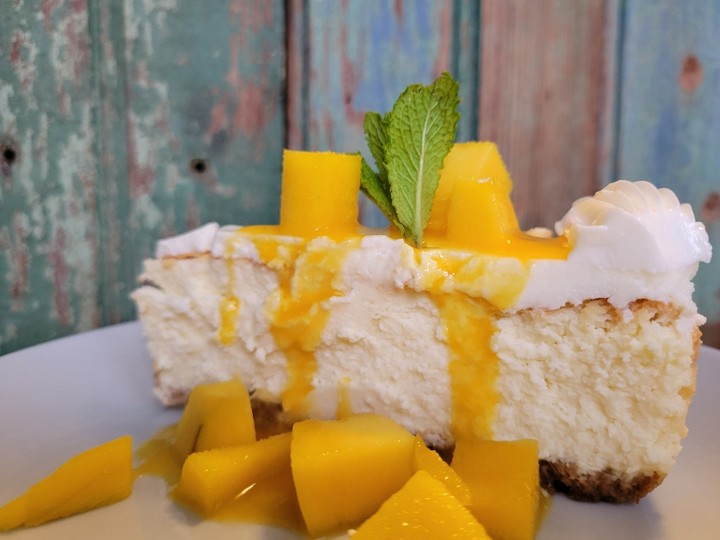 Cheesecake with Lilikoi (Passionfruit) Sauce