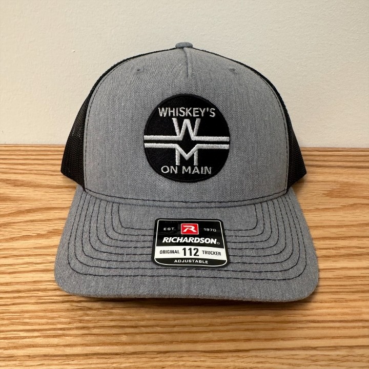 Whiskeys R Logo Hat Grey/Blk