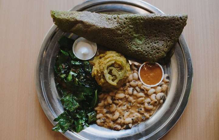 Kale Infused Dosa Plate (GF)