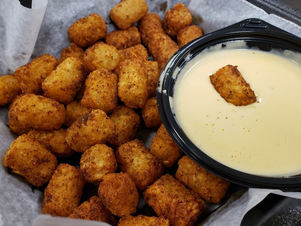 BBQ Dippin’ Tots with Beer Cheese