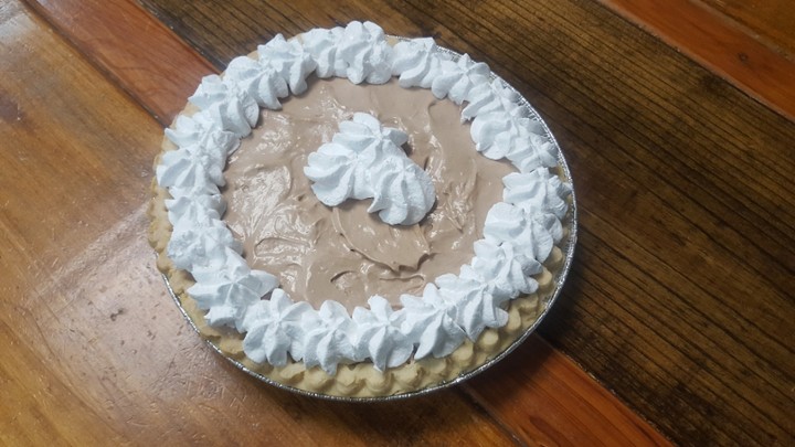 French silk pie in traditional crust