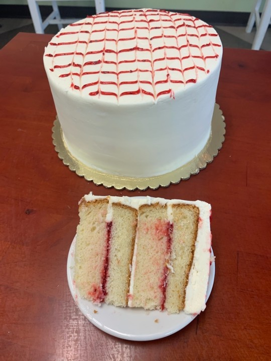 Raspberry cream - 8" round cake