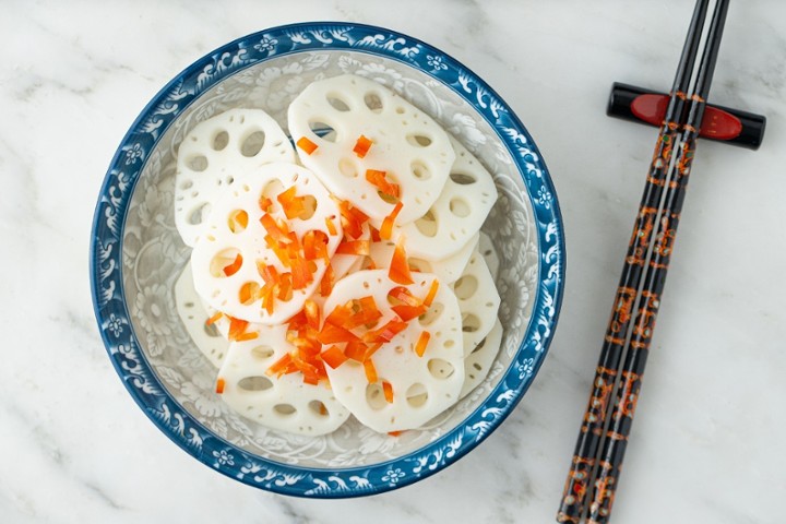 Sweet and Sour Lotus Roots (served chilled)