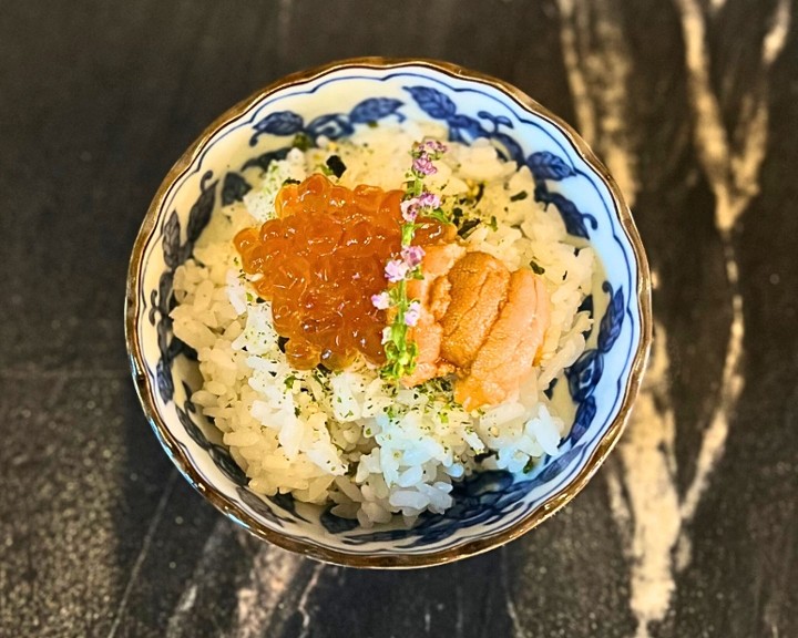 Ikura and Uni mini rice bowl