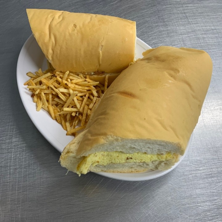 Large Cuban Bread Breakfast Sandwich