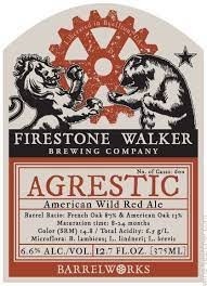 FIRESTONE WALKER AGRESTIC 2016, Mixed Fermentation Ale