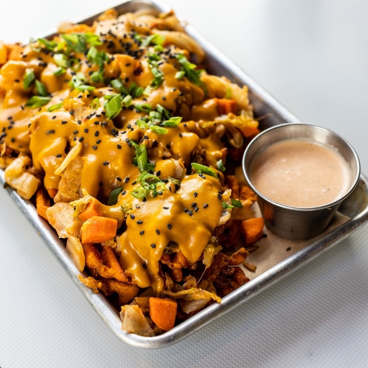 Kimchi Sweet Potato "Cheese" Fries