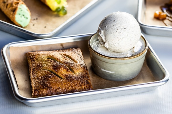 Spiced Apple Hand Pie + Vanilla Ice Cream