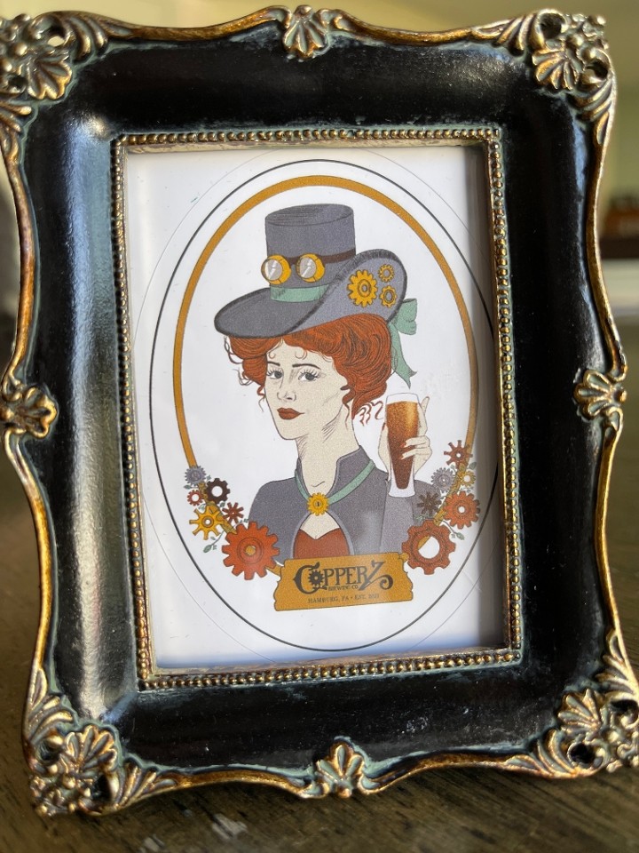 Copperz Steampunk Girl Sticker