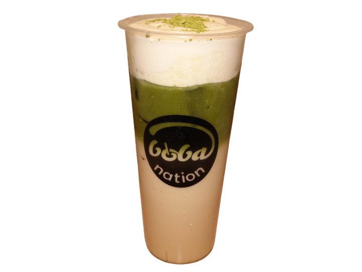 Cheese Foam Jasmine Matcha Milk Tea