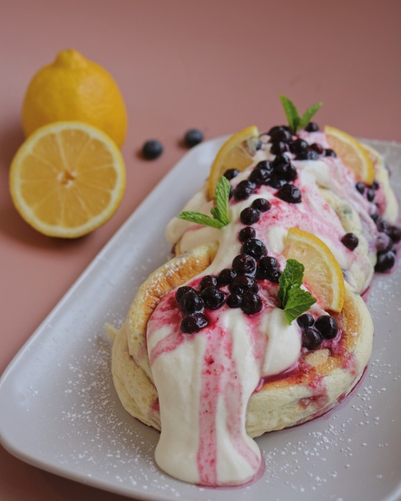 Lemon Blueberry Ricotta Cloud Pancake (Flavor of the Month)