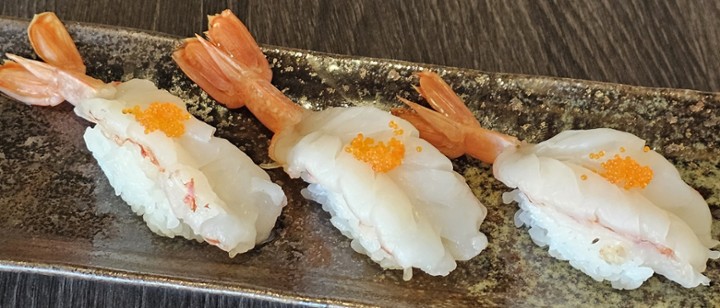 Red Shrimp with Tobiko Sashimi