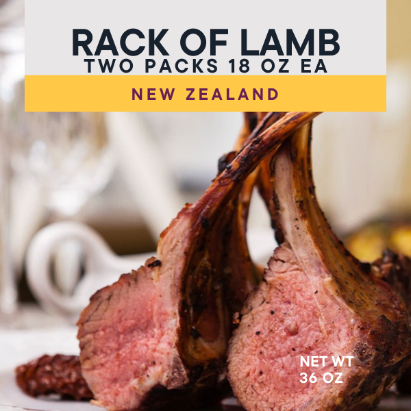 2 x Uncooked Racks of New Zealand Lamb