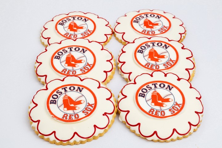 Red Sox Themed Cookies