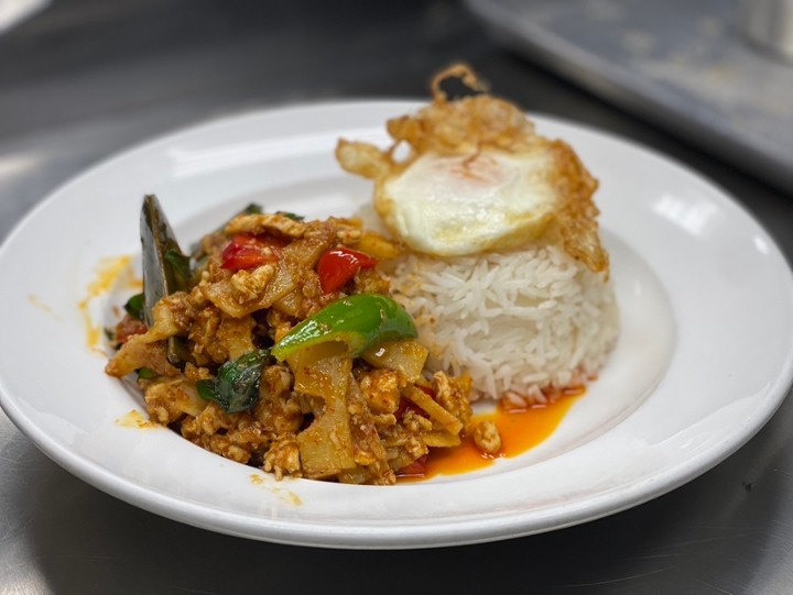 #95B - *NEW* Stir-Fry Spicy Bamboo on Rice & Fried Egg