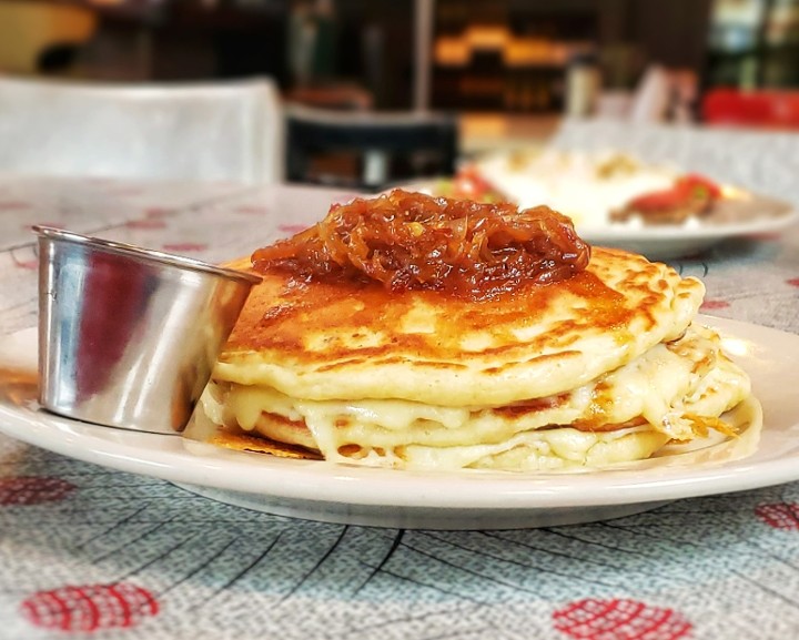 Brisket & Cheddar Pancakes