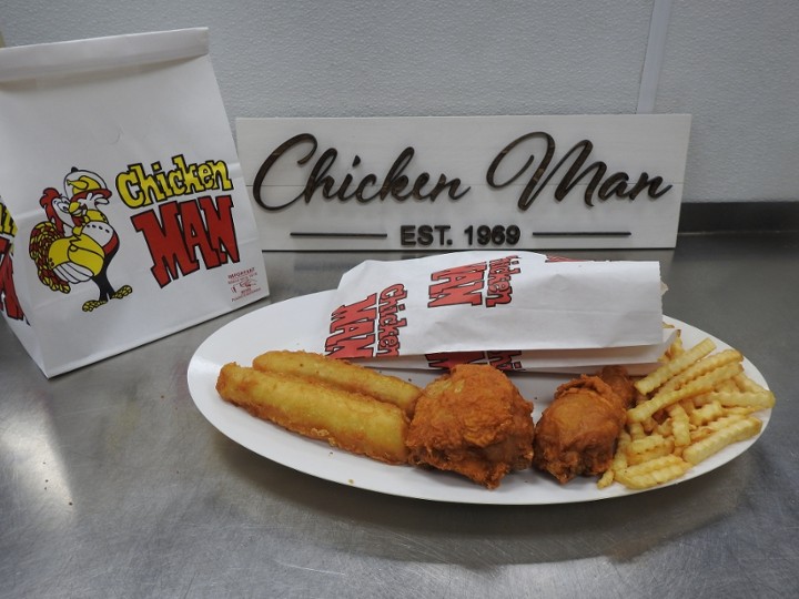 Chicken & Beer Battered Cod Bucket & Fries