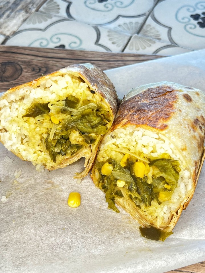 Rajas (Vegetarian) Burrito