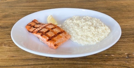 Risotto Grilled Salmon Fillet