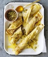 Cream, Honey & Pistachio Crepe