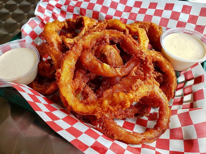 Double Onion Rings w/Hot Mess Sauce