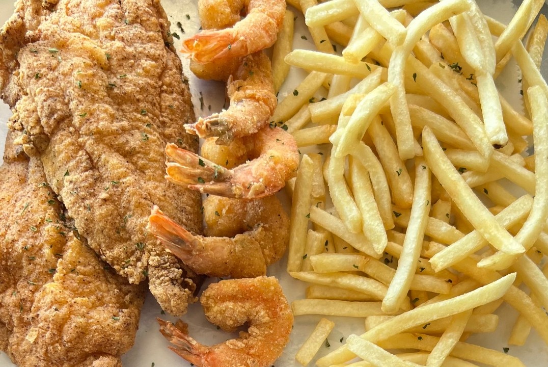 Fried Catfish + Shrimp (5)