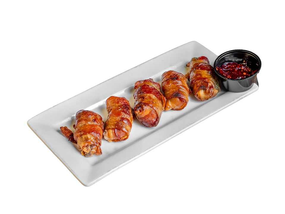 Shakers Good Eats & Ale 8142 East Southport Road Bacon wrapped pulled