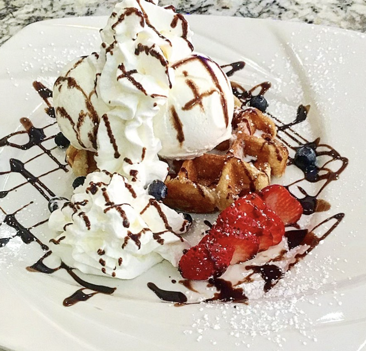 Waffle with Ice Cream