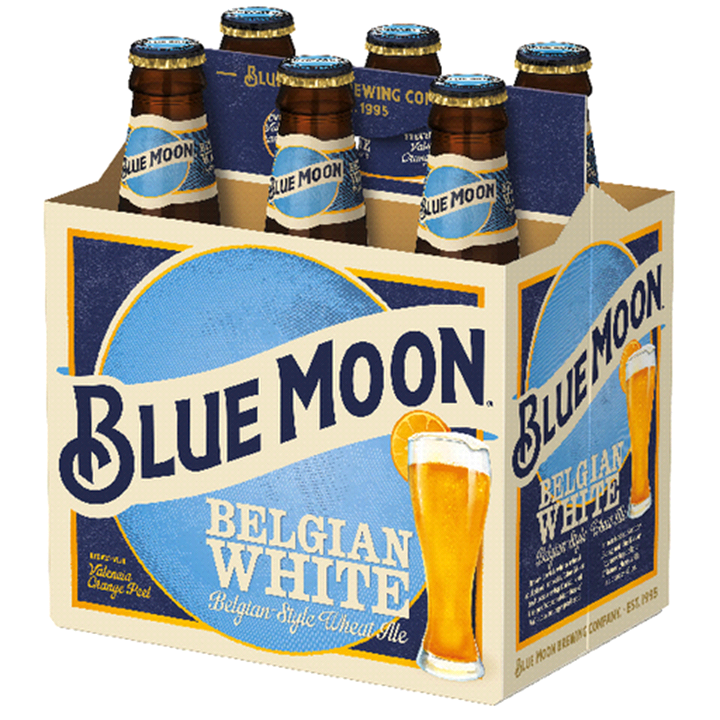 6 - Pack Blue Moon Bottles