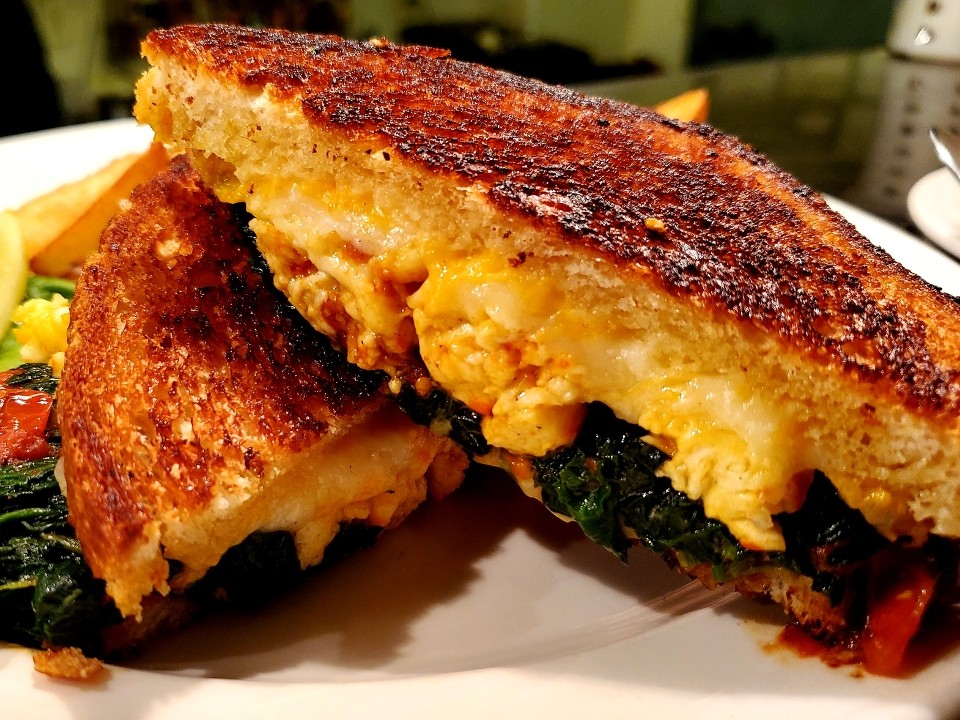 Grilled Cheese Curd Sandwich