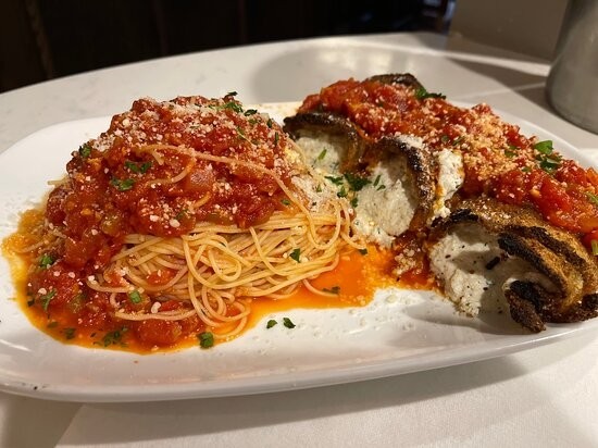 Eggplant Rollatine with pasta