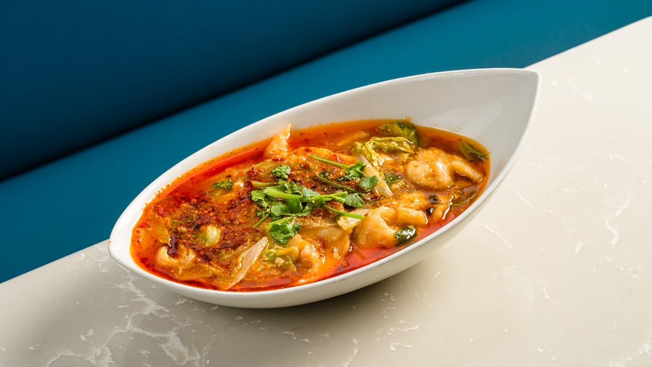 Stewed Fish Fillet in Hot Chili Soup水煮鱼柳