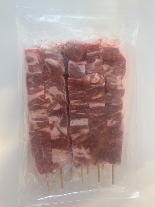 Pork Souvlaki Sticks (Uncooked Vacuum Sealed Bag of 10)