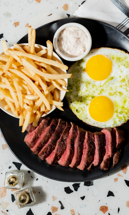 Steak-eggs and Frites