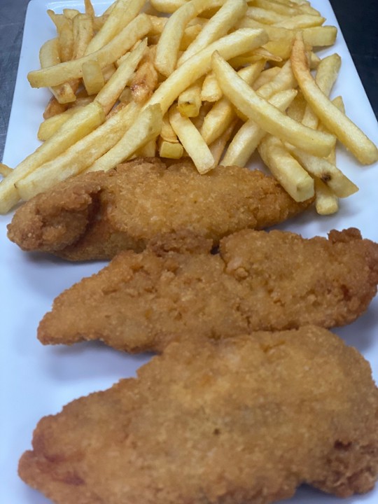 Kids Chicken Fingers W/Fries  (3)