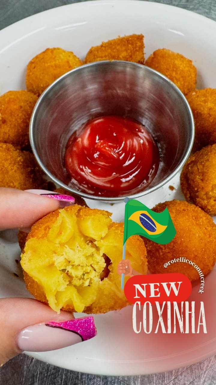 Brazilian fried chicken balls (coxinha)